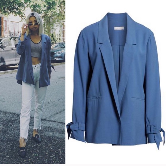 blue oversized blazer